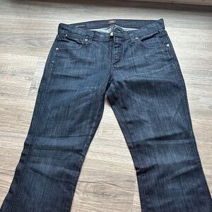 7 For All Mankind Dark Indigo Flare Jeans